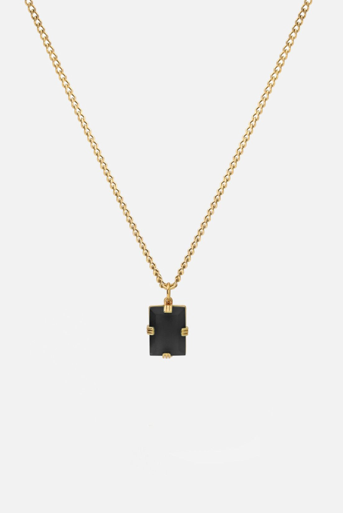 Miansai Lennox Onyx Necklace Gold Vermeil