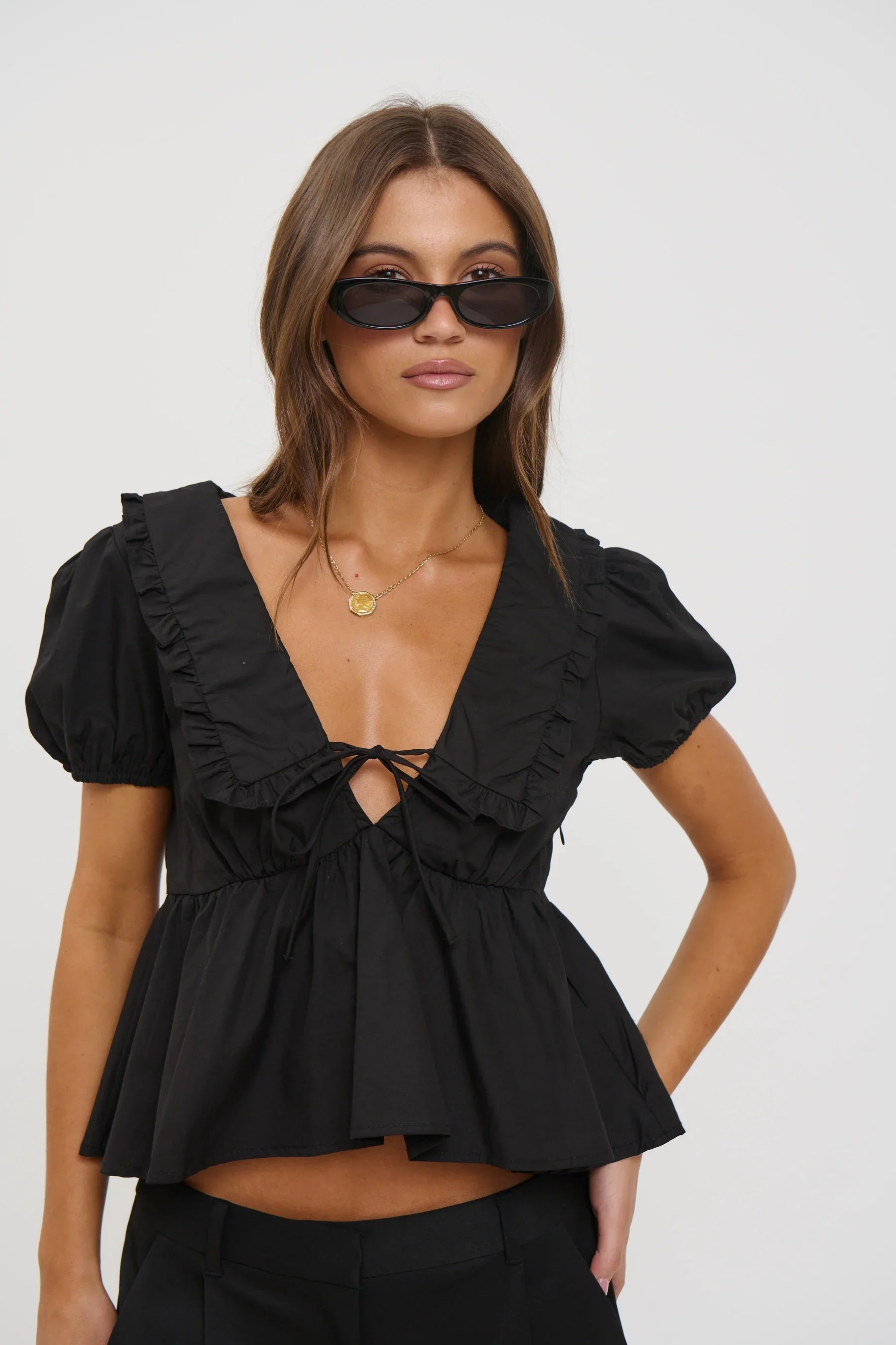 Elouise Shirt Black by Bronze Snake