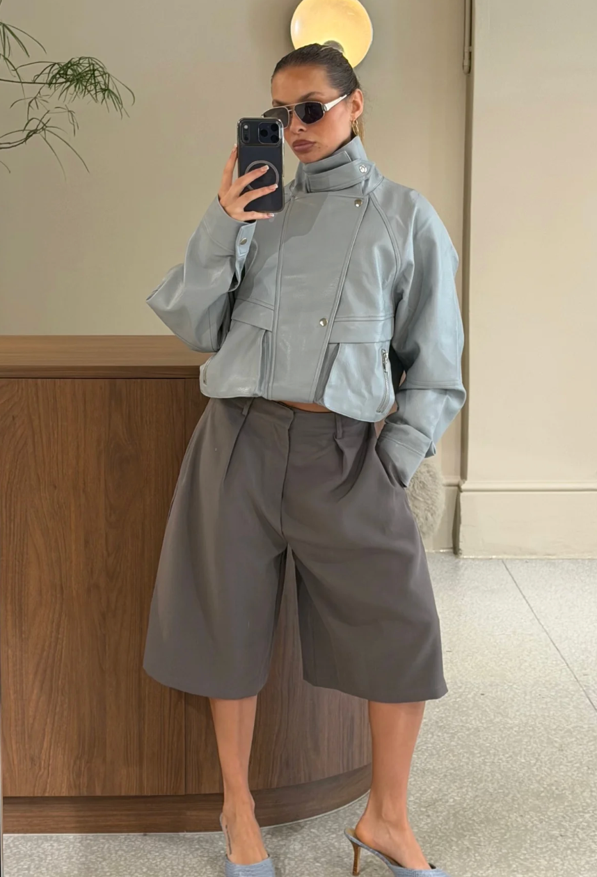 Steel Blue Is the Colour Trend Taking Over Your Wardrobe | How to Style the Nora Jacket