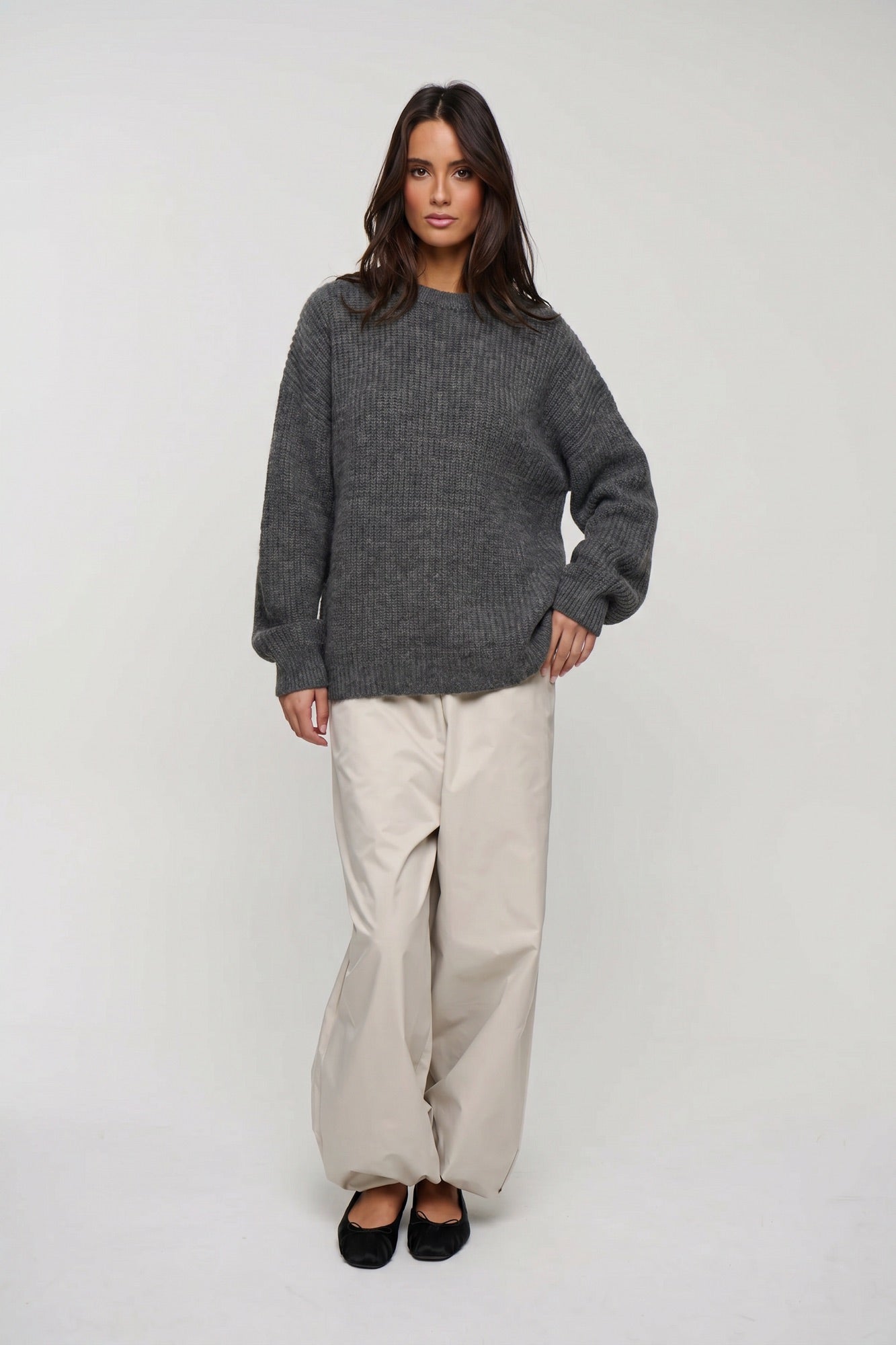 Unisex Mohair Knit Dark Grey