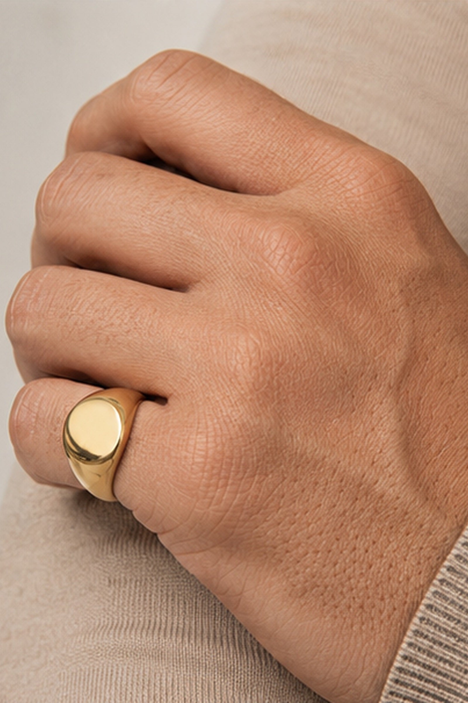 Dome Signet Ring Gold