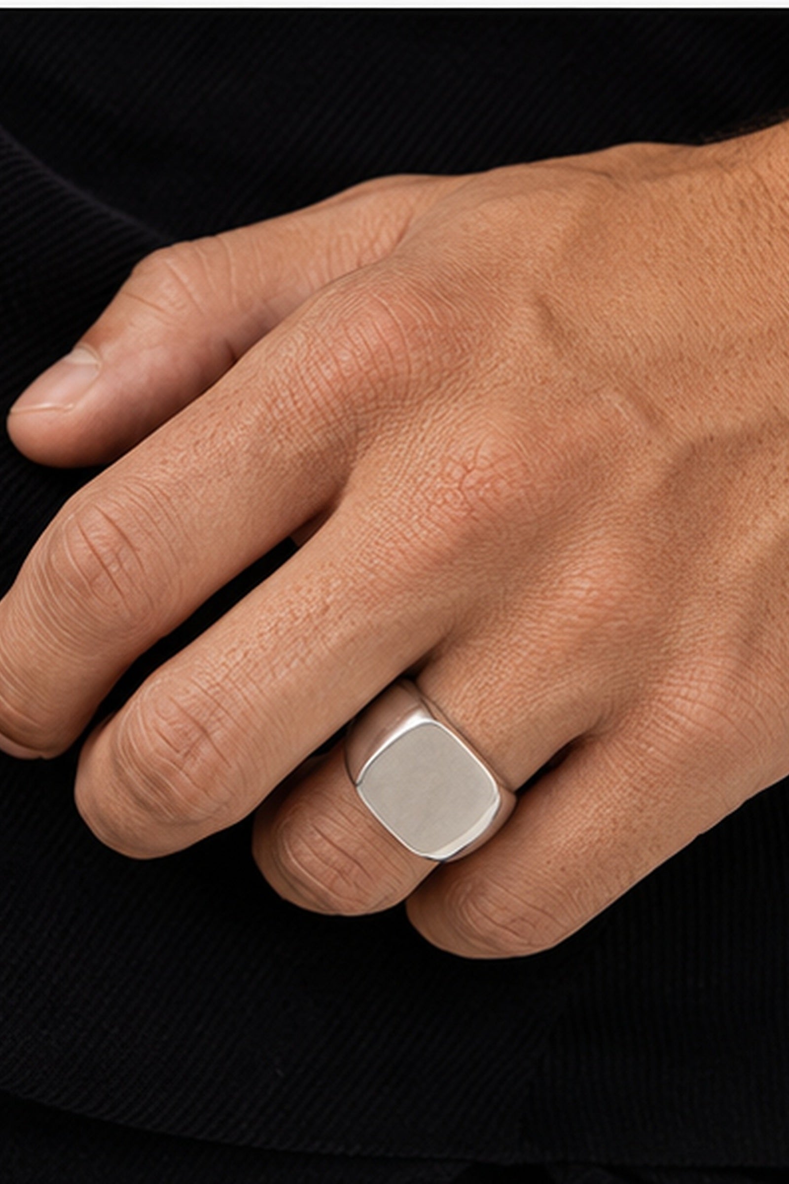 Bold Signet Ring Silver