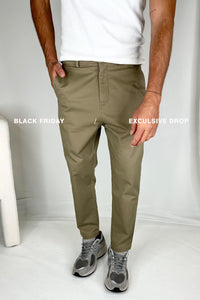 Straight Pleat Pant Light Khaki