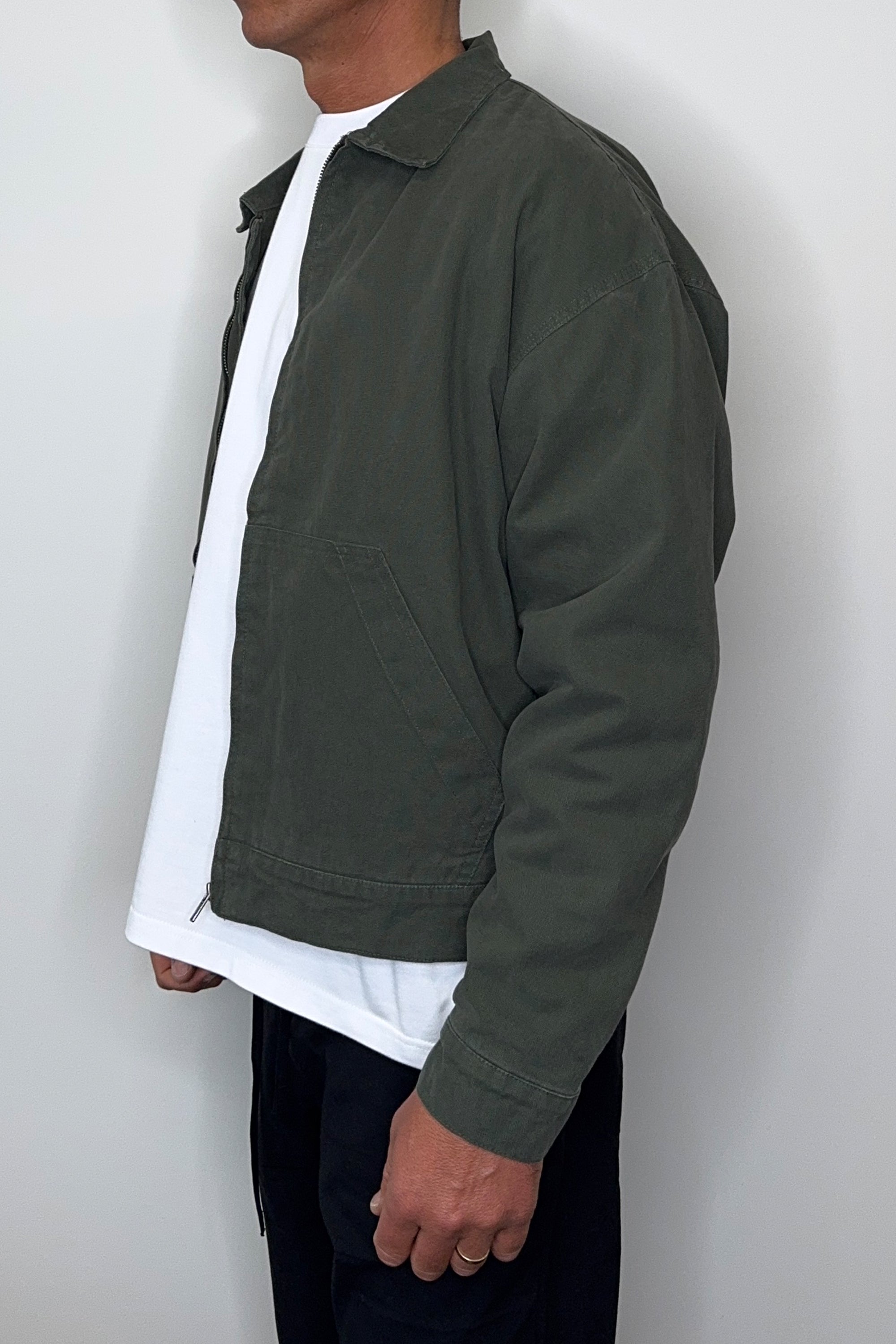 Collar Lined Jacket Khaki