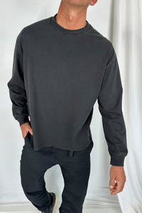 Enzyme Wash Long Sleeve Charcoal