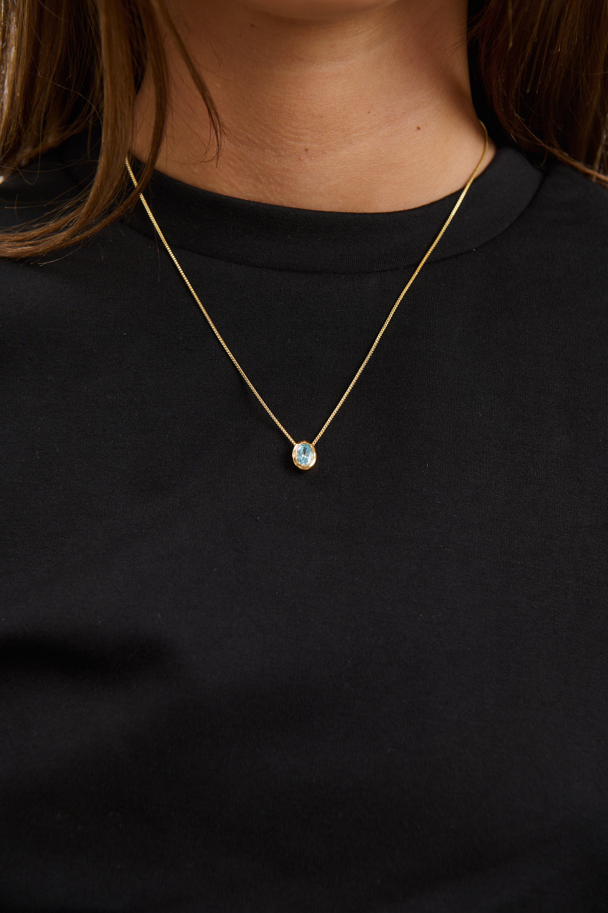 Willow Birthstone Necklace March