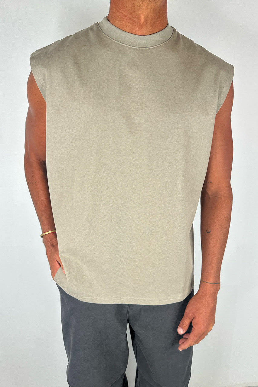 Rosco Crew Neck Tank Army