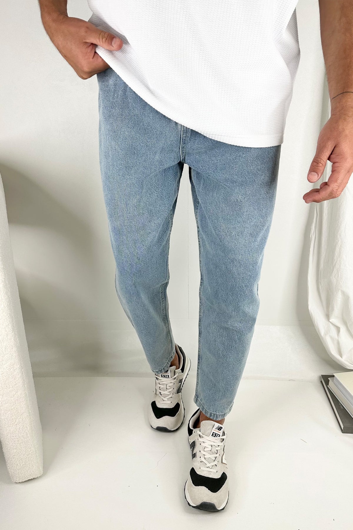 Aiden Relaxed Crop Jean Blue