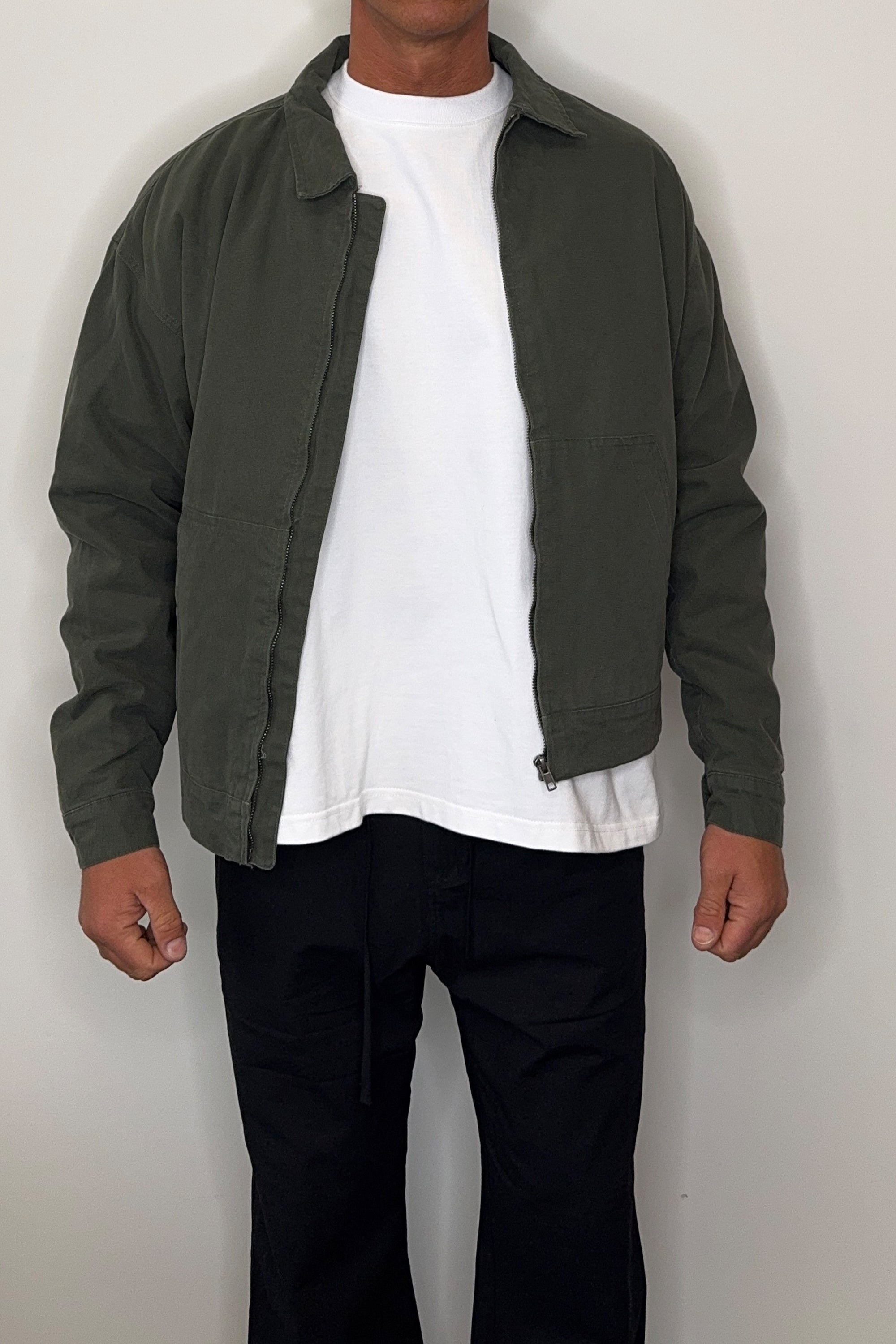 Collar Lined Jacket Khaki