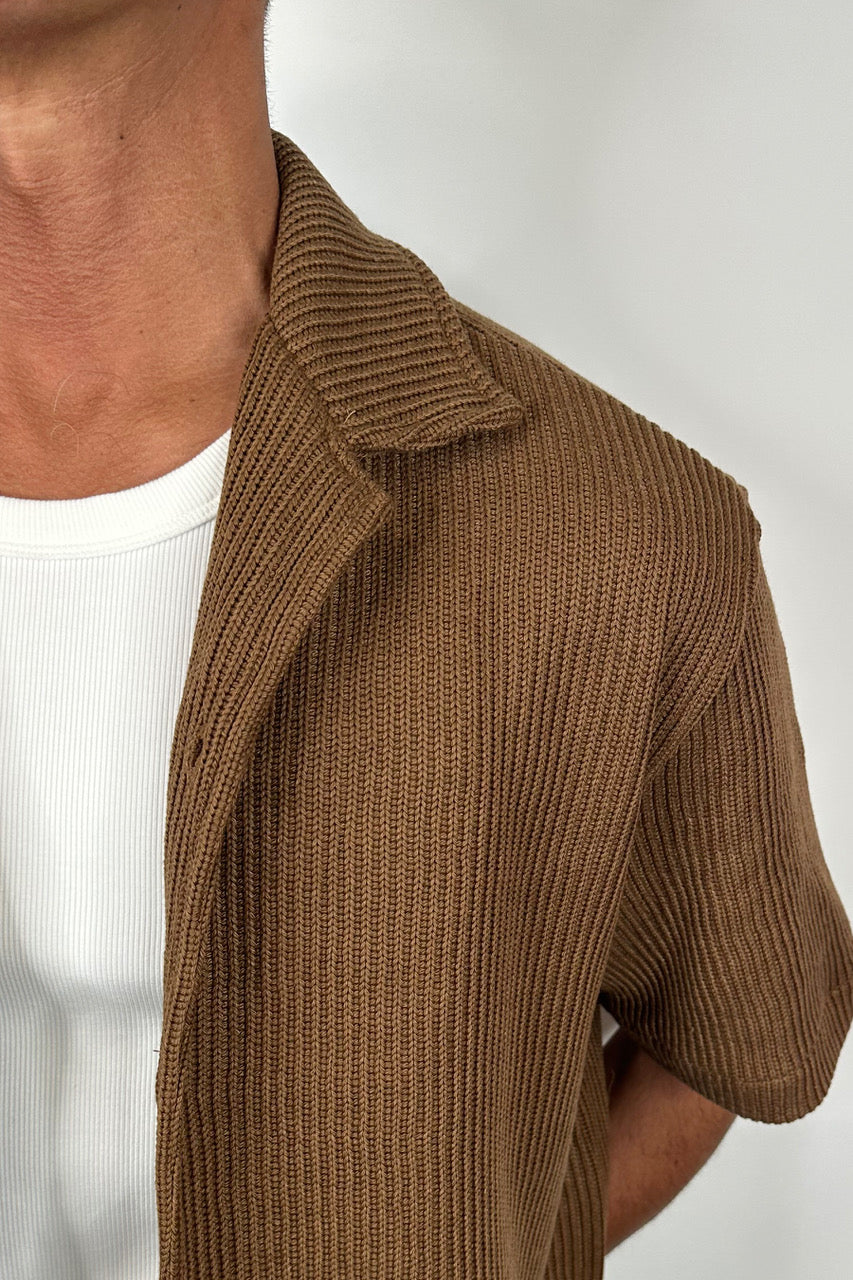 Chad Knitted Shirt Choc