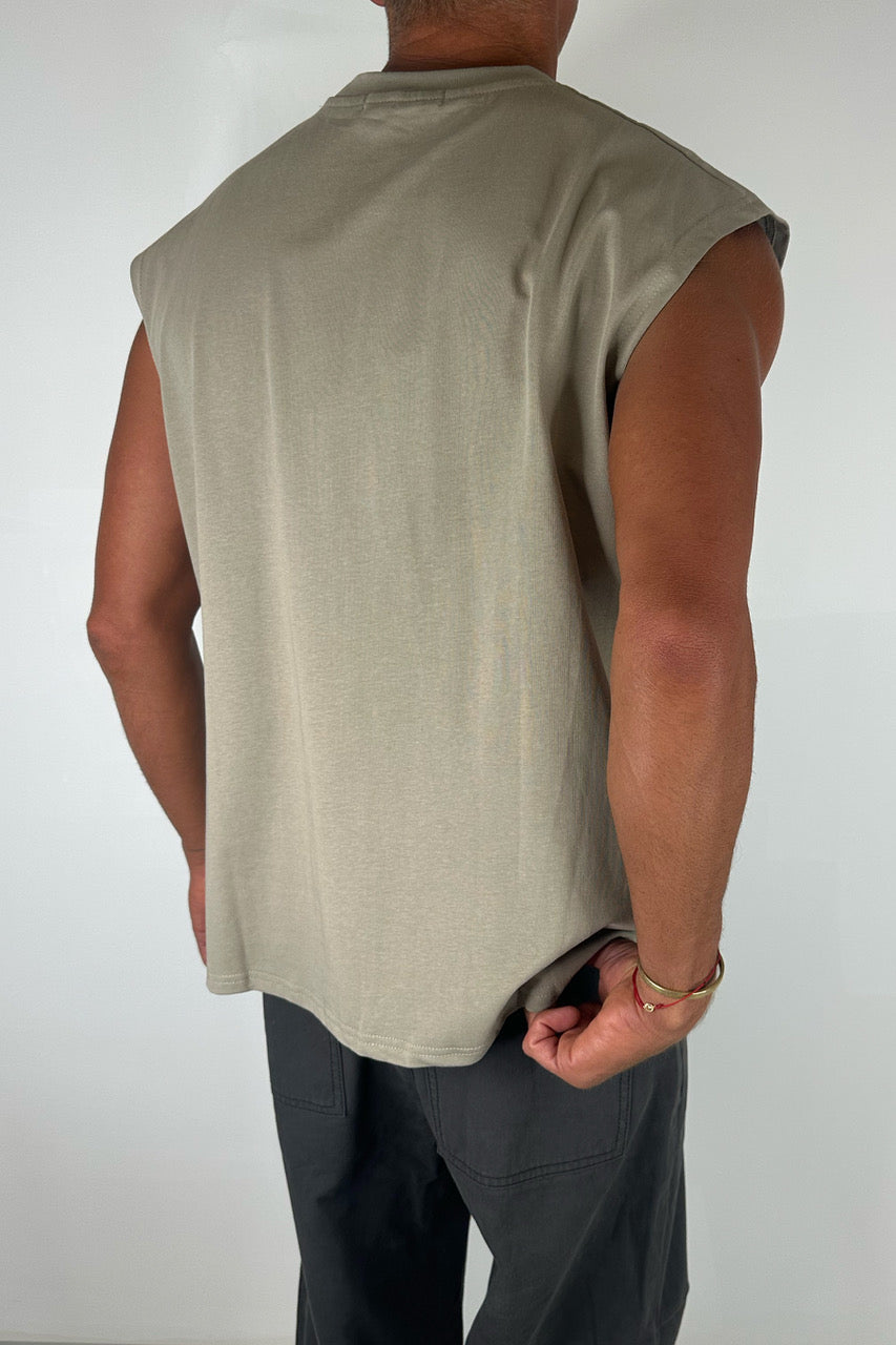 Rosco Crew Neck Tank Army