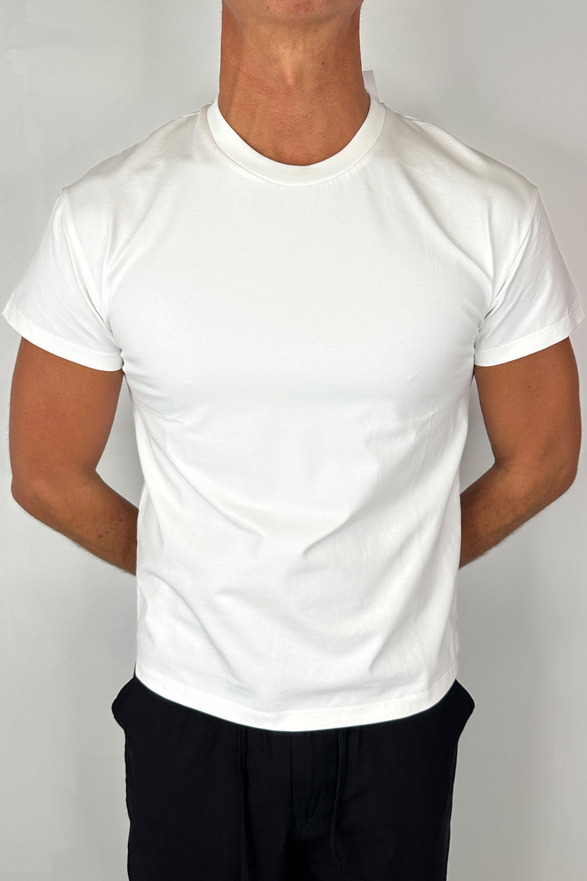 Fitted Stretch Tee White