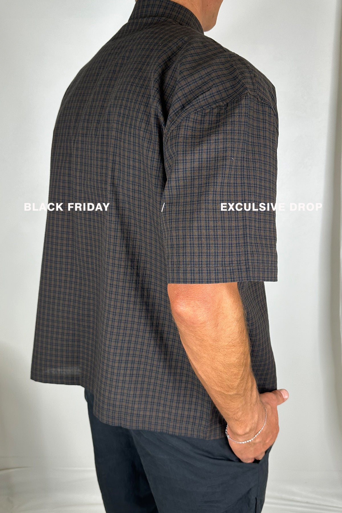 Nathaniel Drop Shirt Check Dark Brown