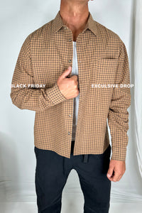 NTH Long Sleeve Check Shirt Choc