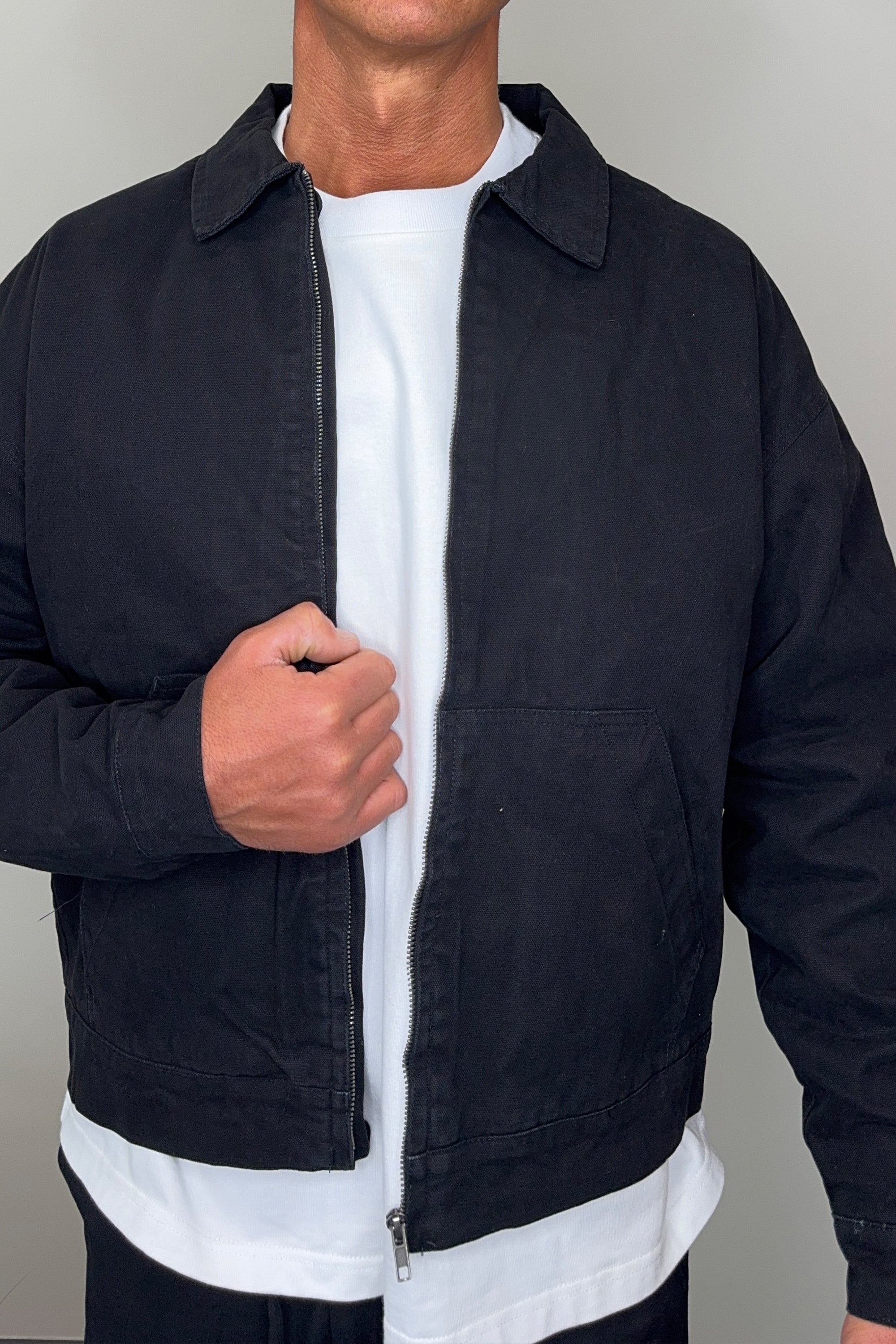 Collar Lined Jacket Black