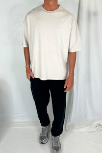 Salv Washed Crew Neck Tee Sand