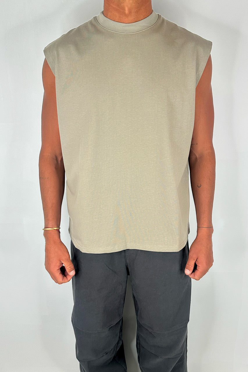 Rosco Crew Neck Tank Army
