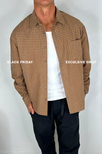 NTH Long Sleeve Check Shirt Choc