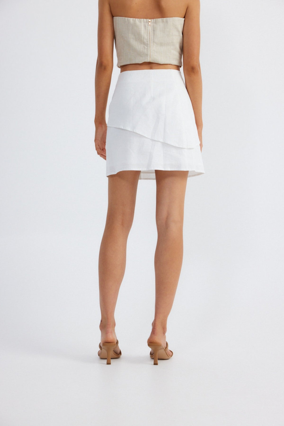 Allegra Linen Skirt White