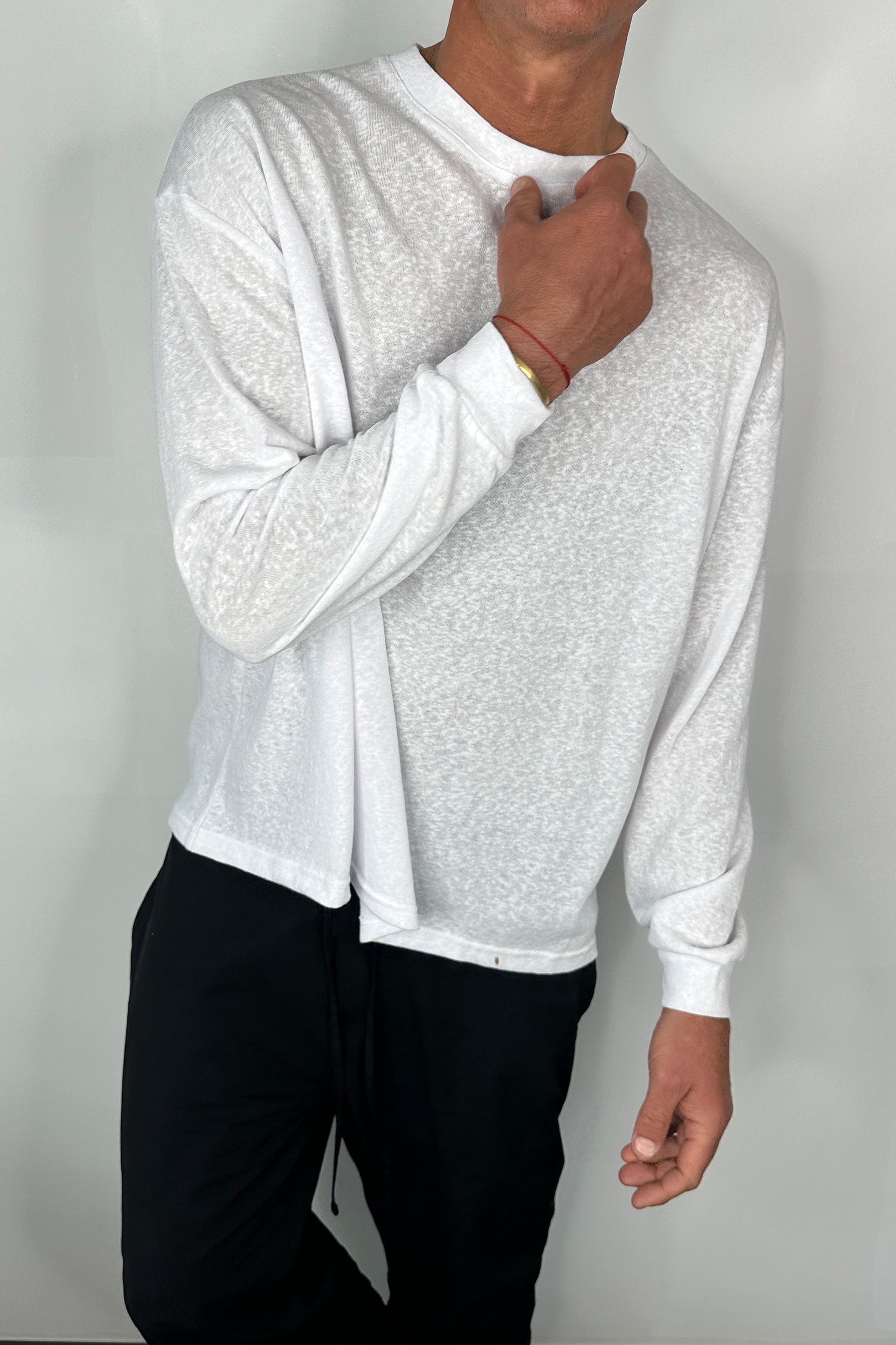 Enzyme Wash Long Sleeve Soft White