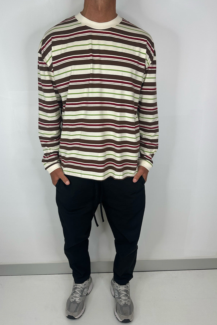 Tim Stripe Long Sleeve Choc