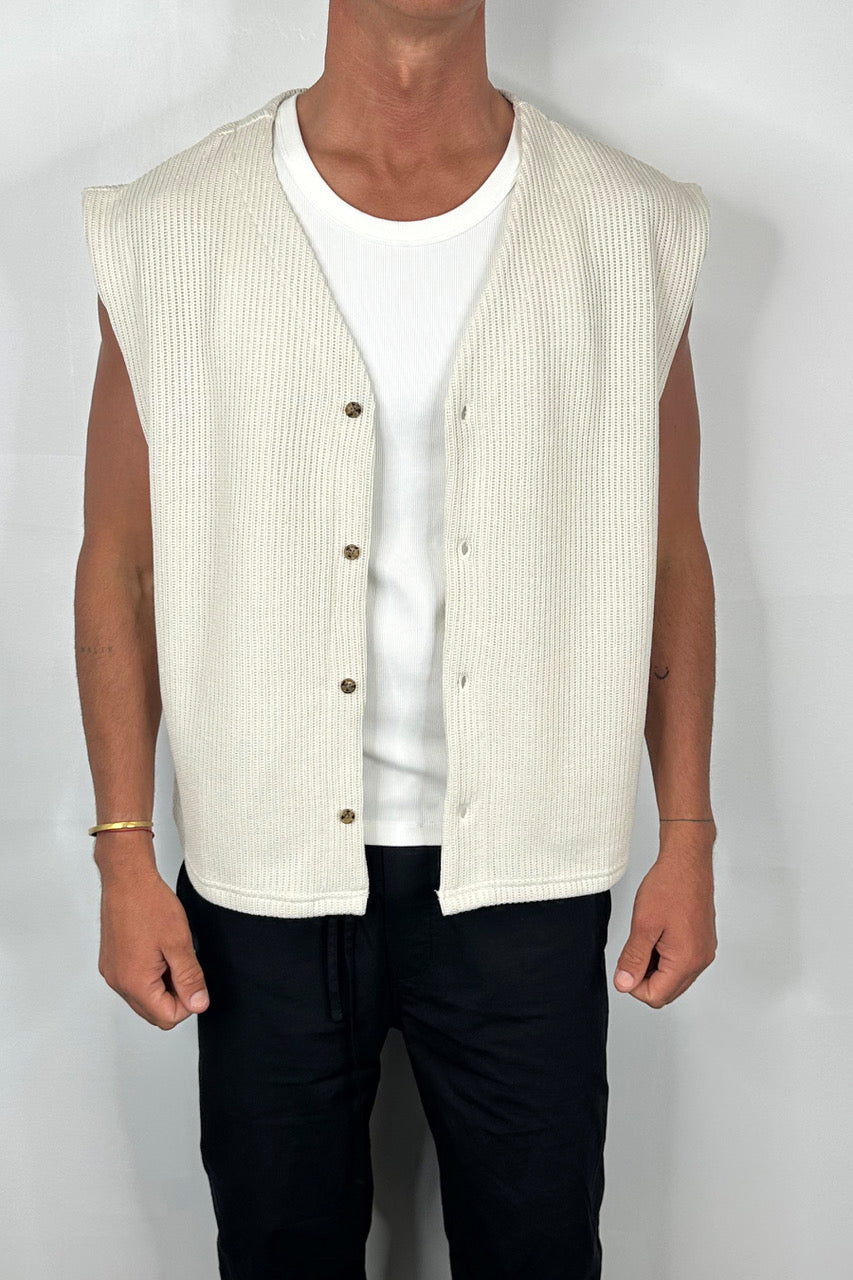 Cassius Knitted Vest Sand