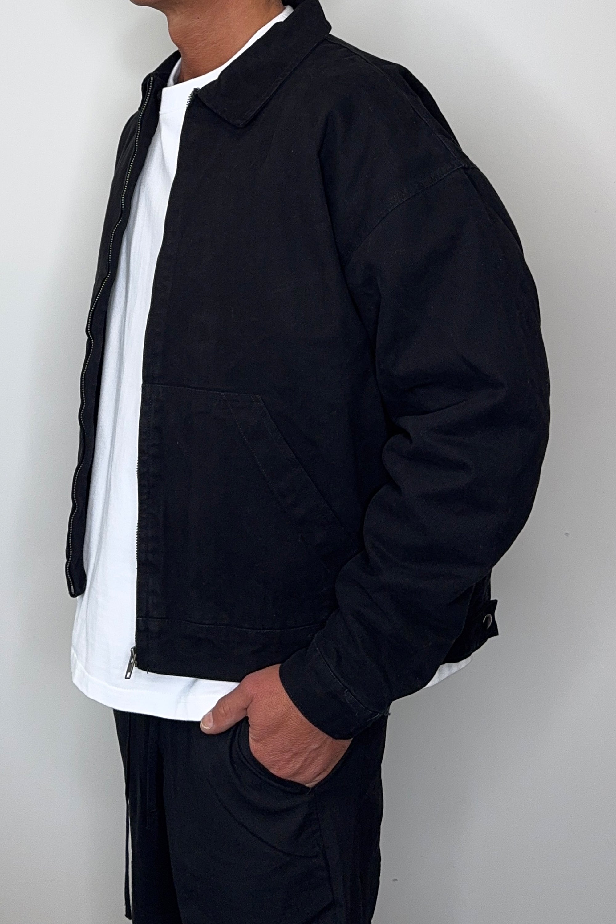 Collar Lined Jacket Black