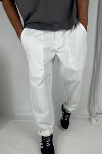 Damien Straight Pant Ivory