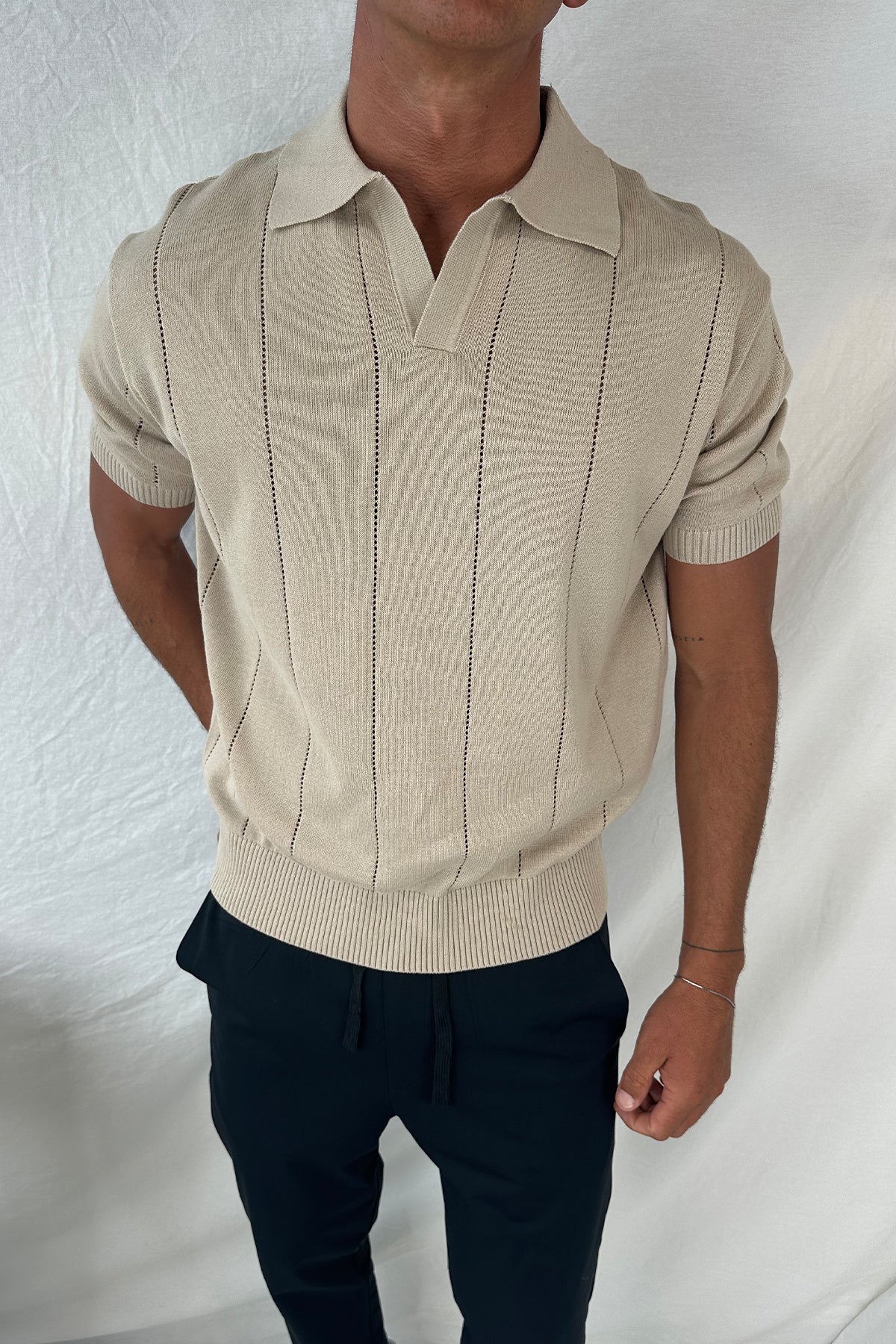 NTH Rib Polo Beige