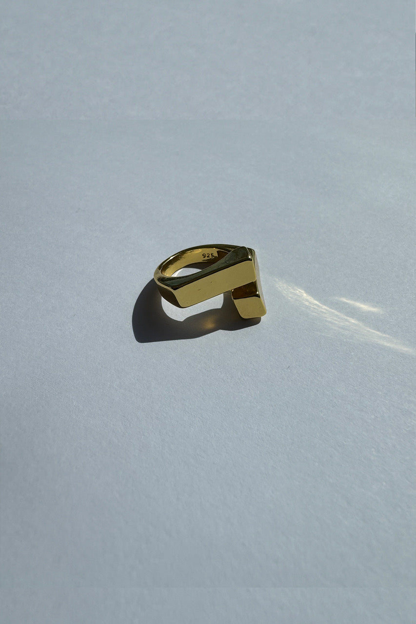 NTH Geometric Ring Gold