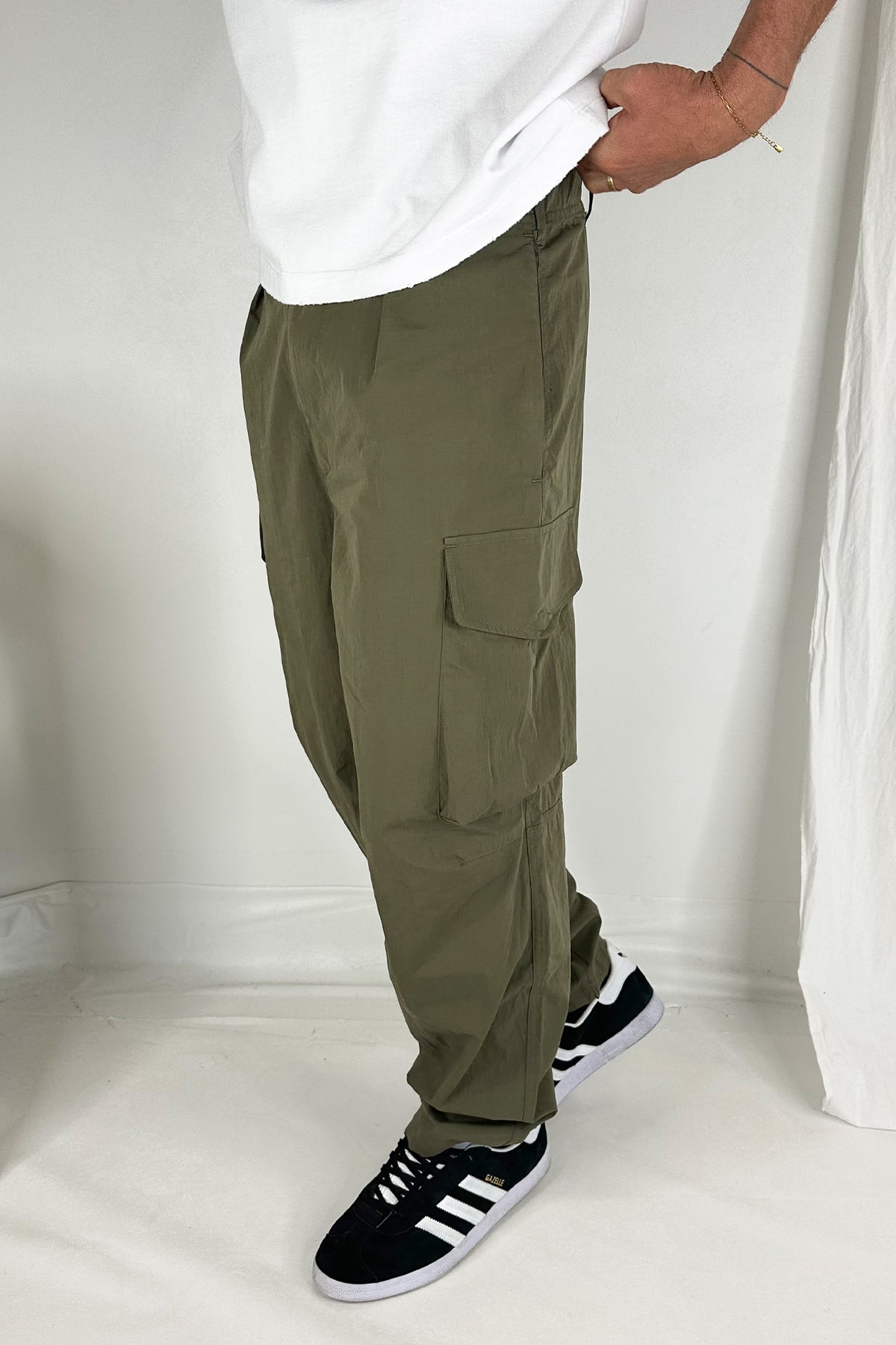 Tristian Baggy Cargos Khaki