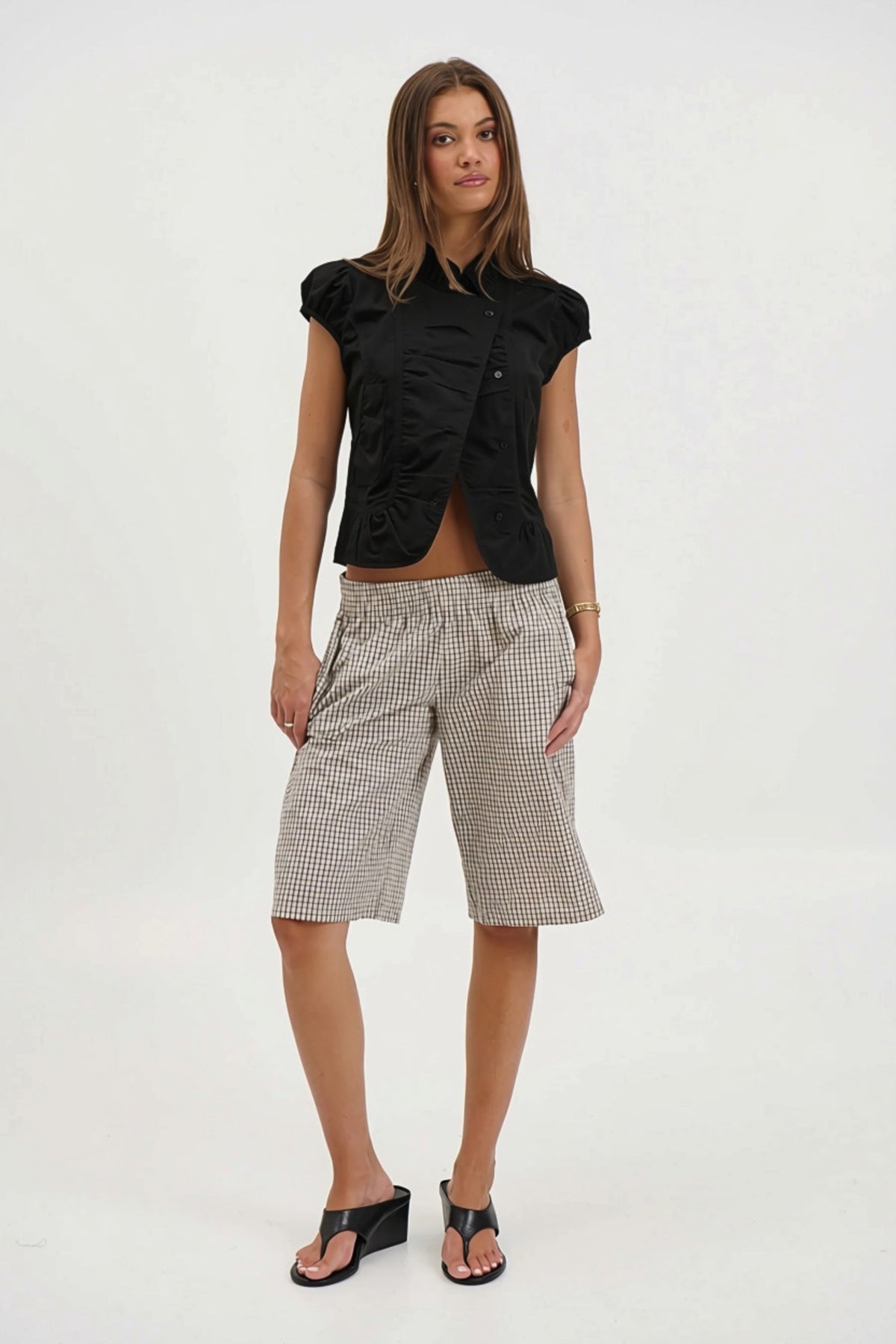 Katherine Short Sleeve Shirt Black
