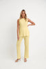 Lucia Ribbed Pant Lemon