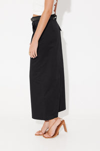 Belted Midi Skirt Black - SALE