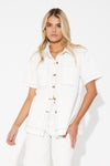Rachel Denim Shirt Cream
