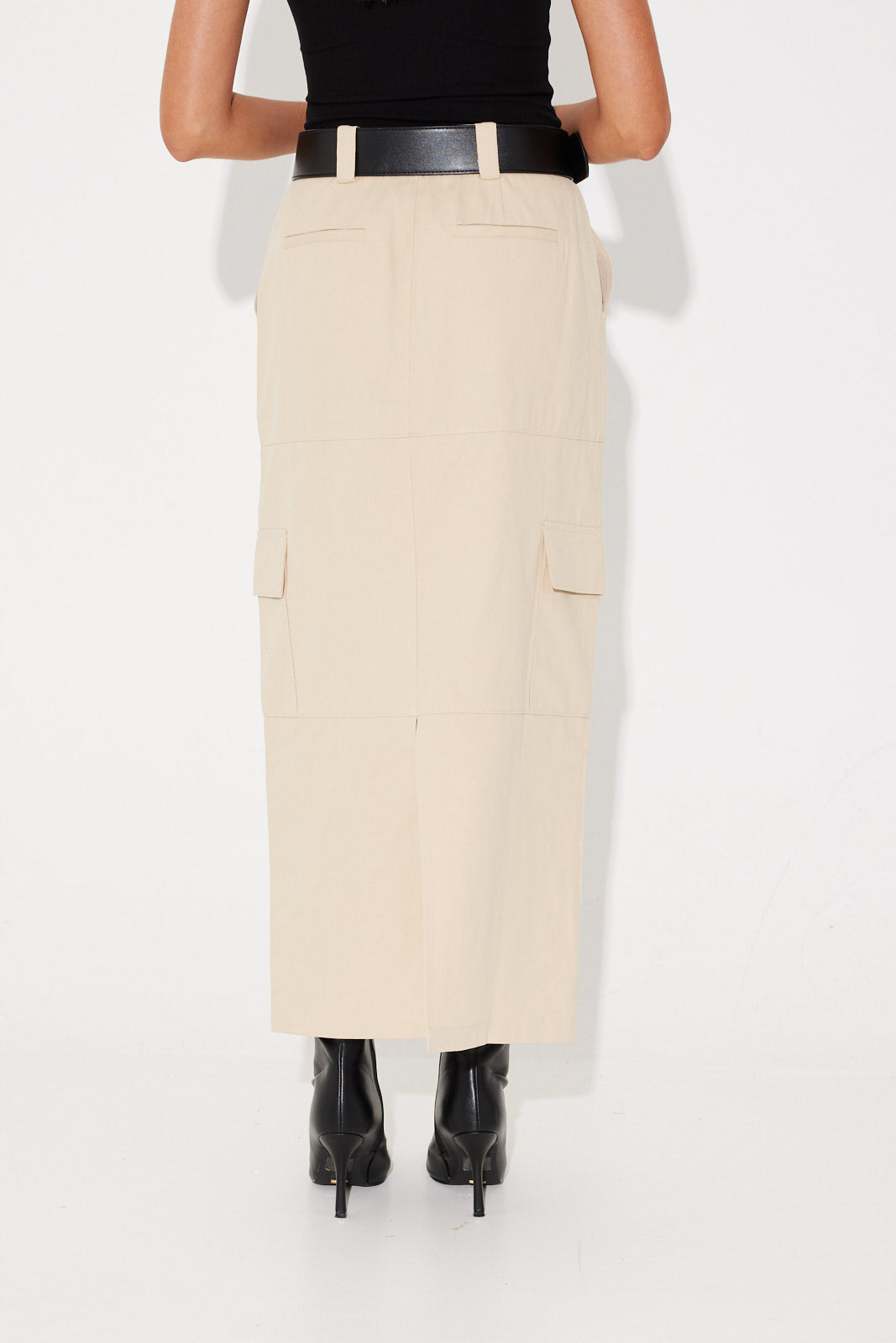 Lisa Cargo Maxi Skirt Sand - FINAL SALE