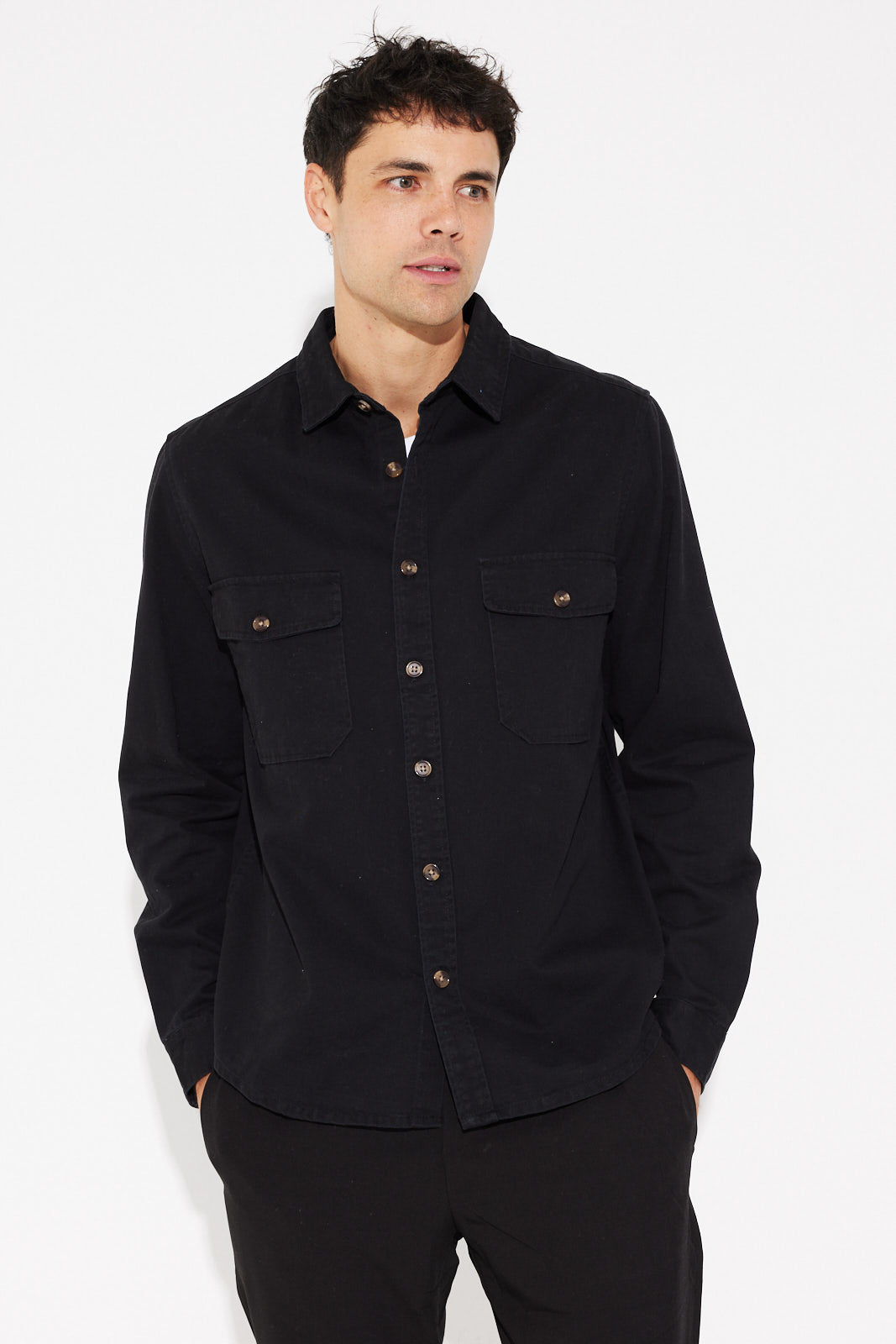 Heavy Overshirt Black - FINAL SALE