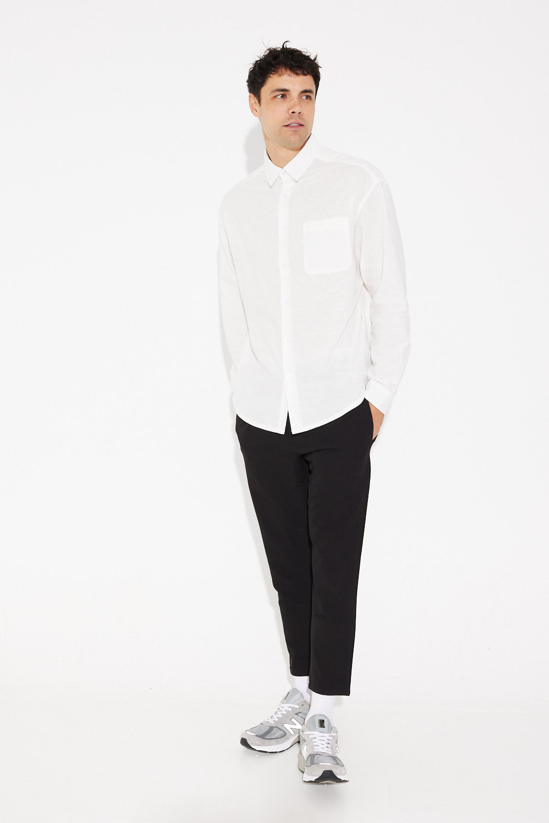 Mark Relaxed Shirt White - SALE