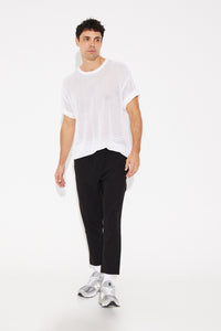 NTH Crochet Knit Tee White - FINAL SALE