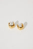 Flat Half Loop Gold Plated Earrings