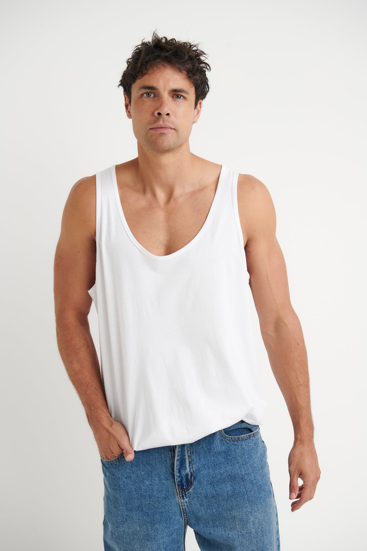Pierre Lightweight Singlet White