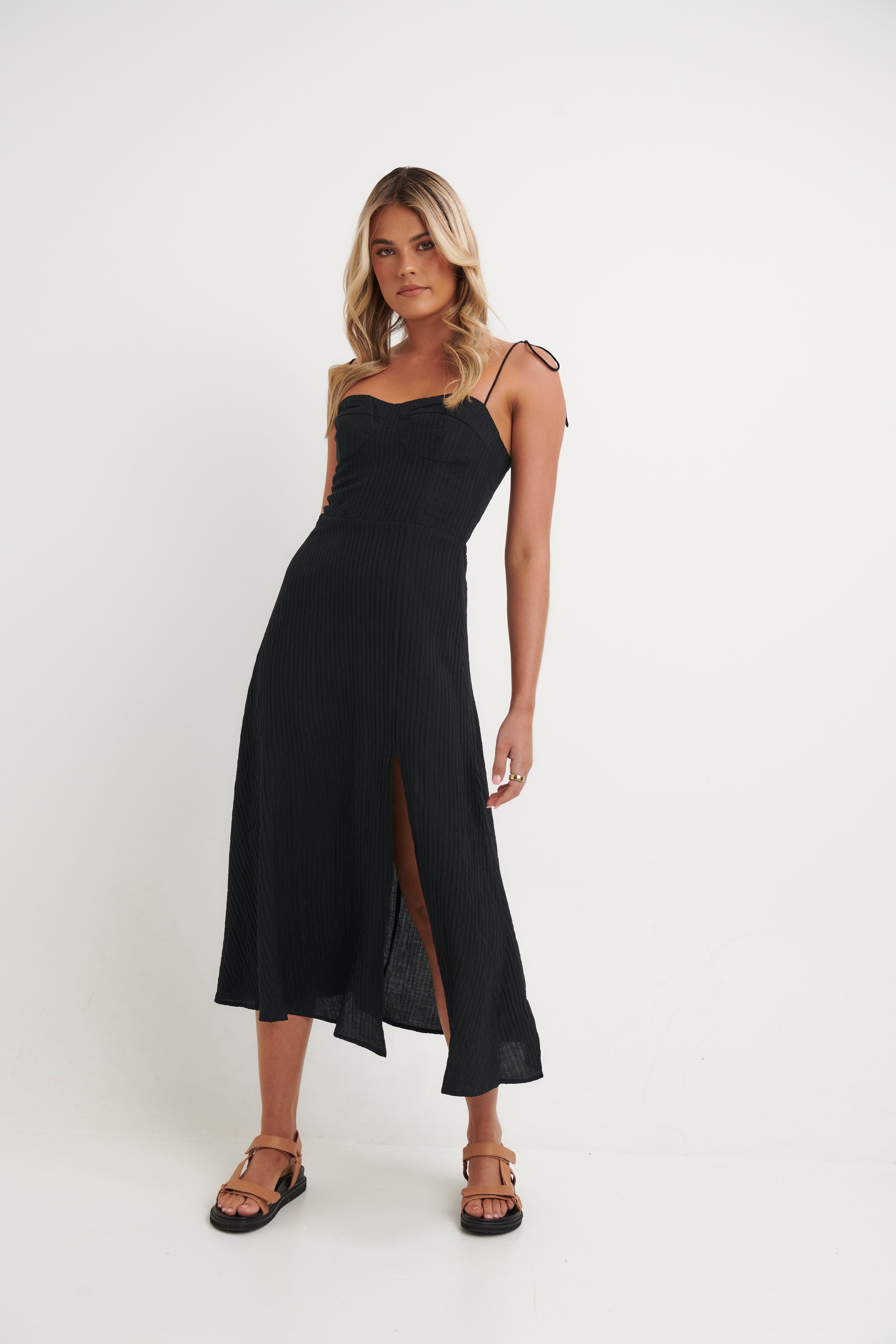 Black and deals bronze dress