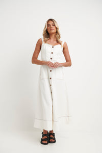 Nina Midi Dress White - FINAL SALE