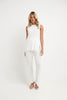 Lucia Ribbed Pant White