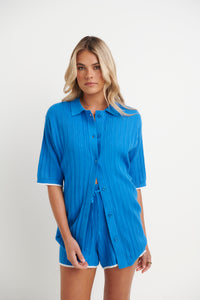 Kingston Knit Shirt Blue - FINAL SALE