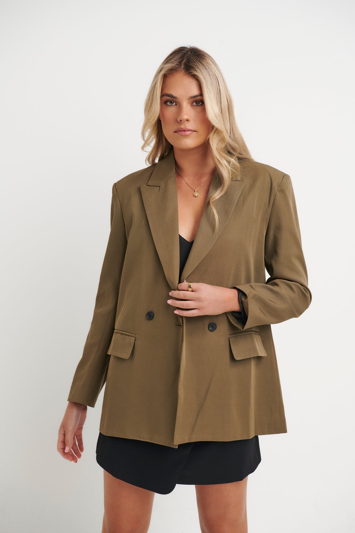 Tayla Blazer Khaki - FINAL SALE