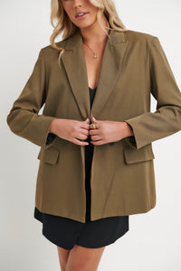 Tayla Blazer Khaki - FINAL SALE
