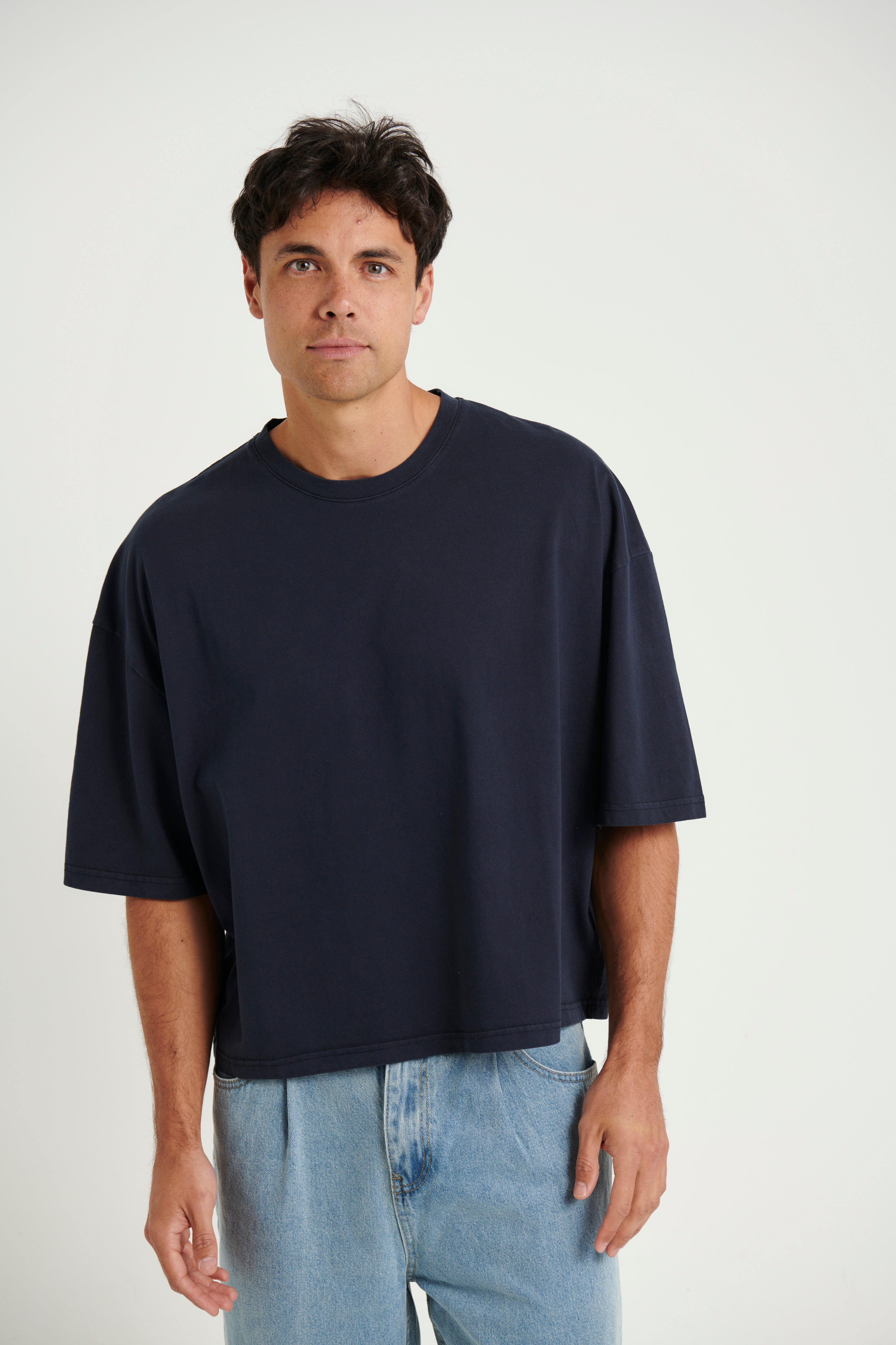 NTH Crop Box Tee Navy