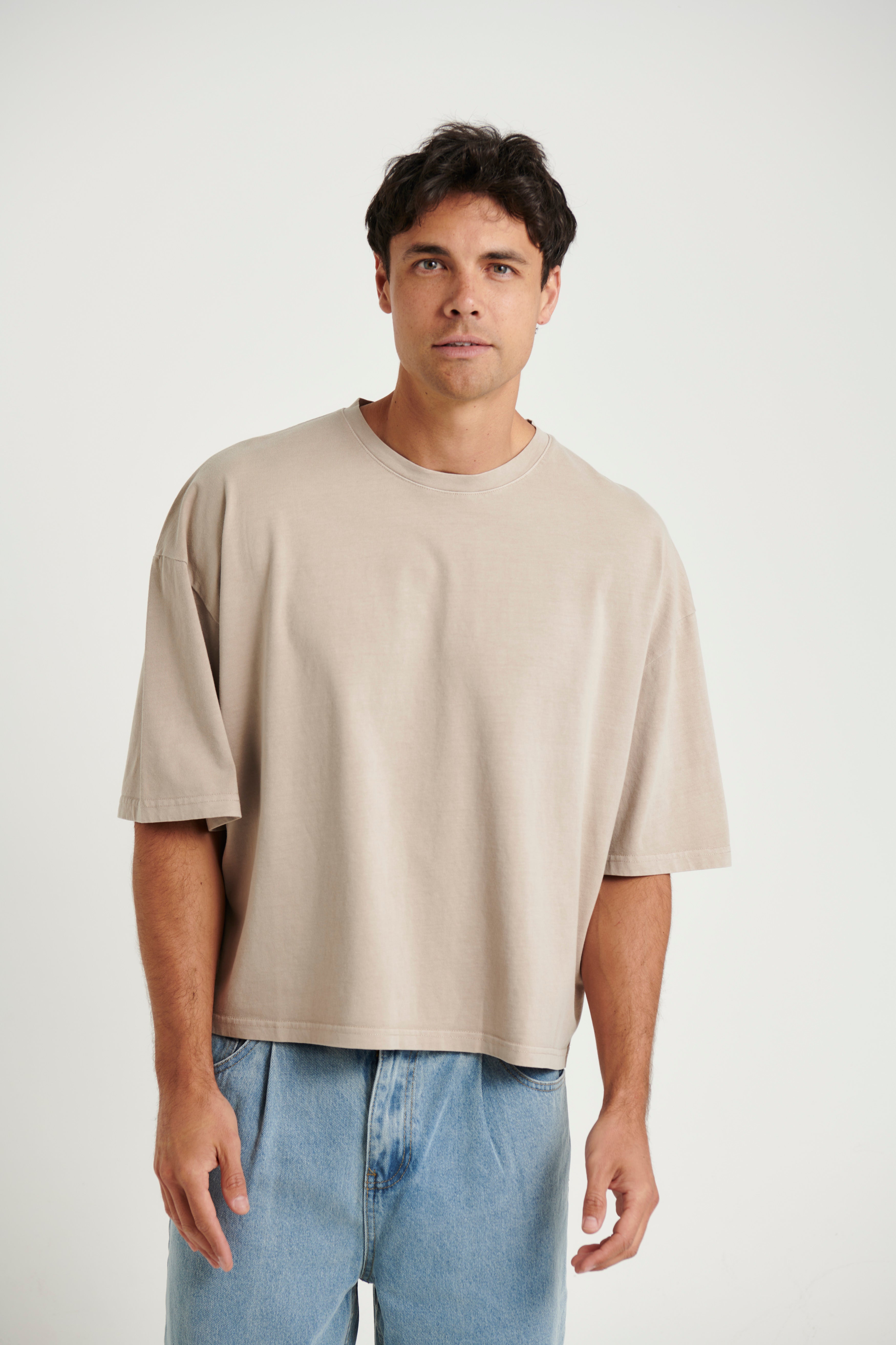 NTH Crop Box Tee Tan