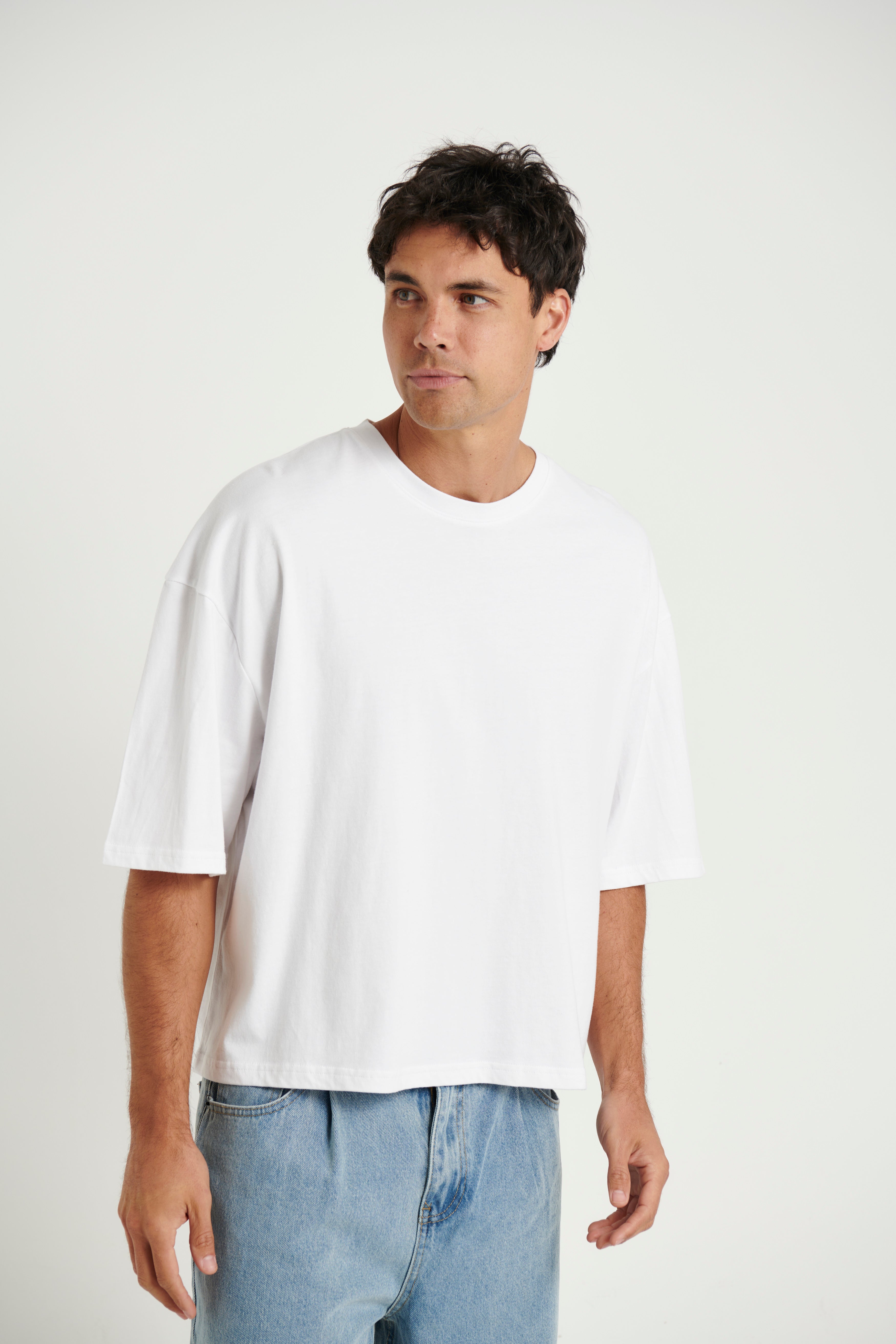 NTH Crop Box Tee White